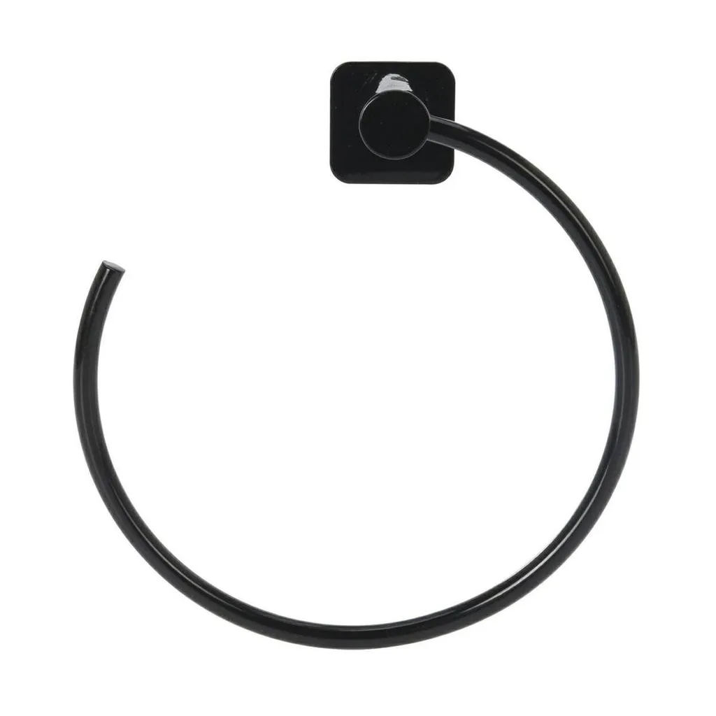 Portasciugamani 18 cm Nero Minimalista | Acciaio Inox Bathroom Solutions