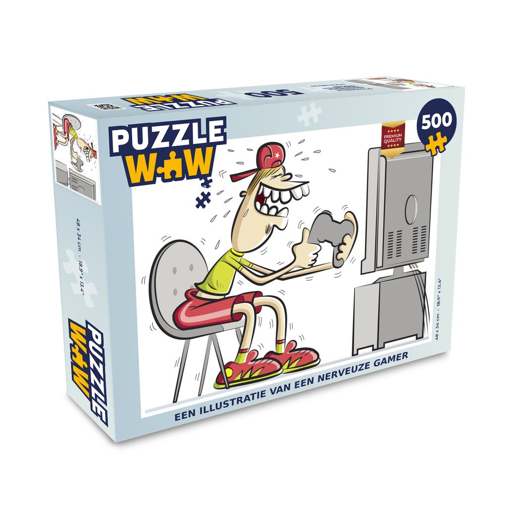 MuchoWow Puzzle 500 Teile Gamer - Fernsehen - Konsole - 500 Teile - Kinder - Selberbauen - Puzzlespiele