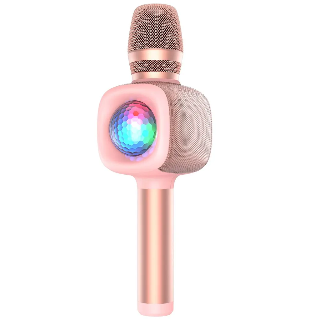 Microphone sans fil pour karaoké OneOdio rose, idéal fêtes et loisirs - 4