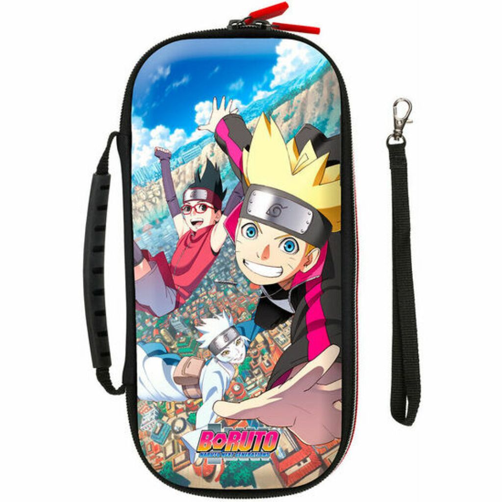 Konix Boruto Naruto Next Generations Fliegenschutz und Tragetasche für Nintendo Switch, Switch Lite und Switch OLED – Konoha Team 7 Design