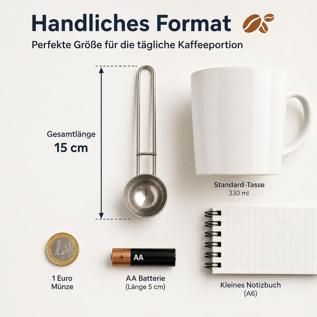 Kaffeemaß Kaffeemesslöffel, 150mm lang Kaffeeportionierer