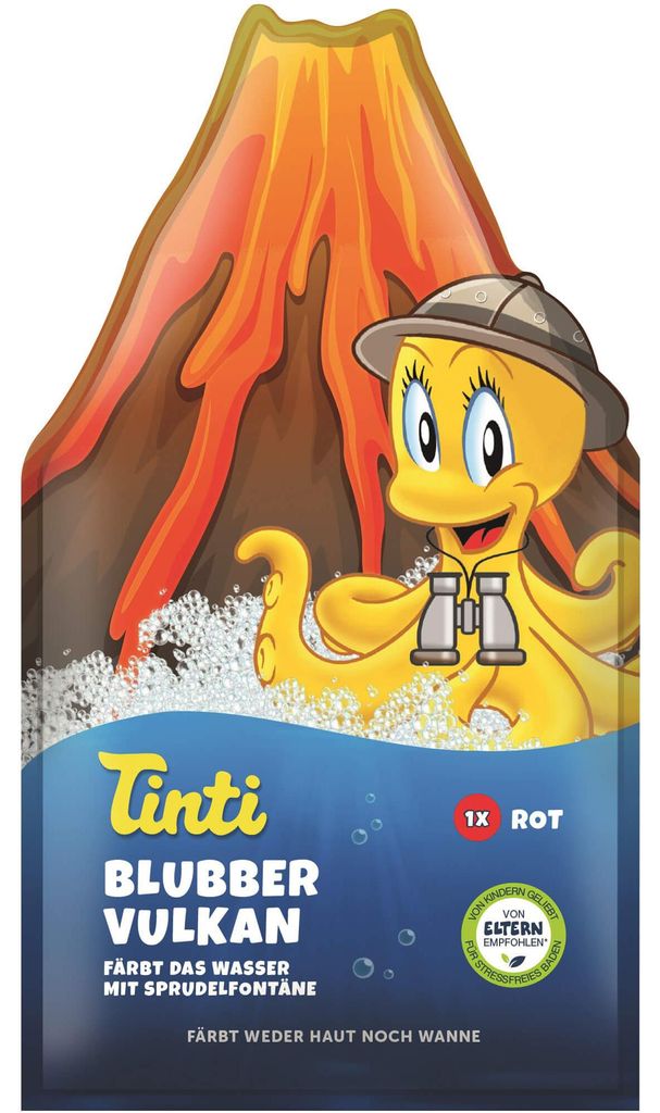 Tinti, Dodatek do kąpieli dla dzieci, Blubber Vulkan, 50 g Obrázok produktu 
