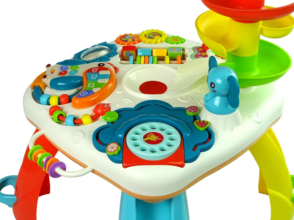 Table éducative Toboggan à balles avec boîte en mousse et roues à épingles - 4
