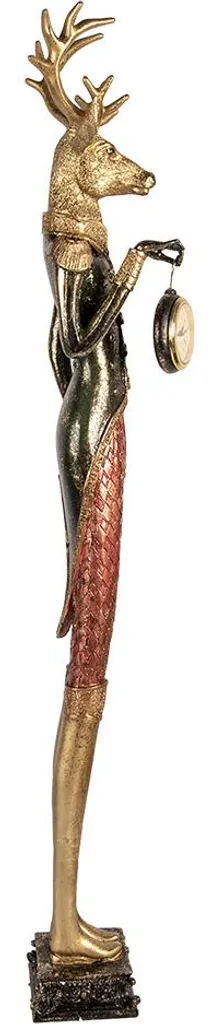 Clayre & Eef Figura Cervo Oro 87cm | Decorazione Statua per Interni - 3