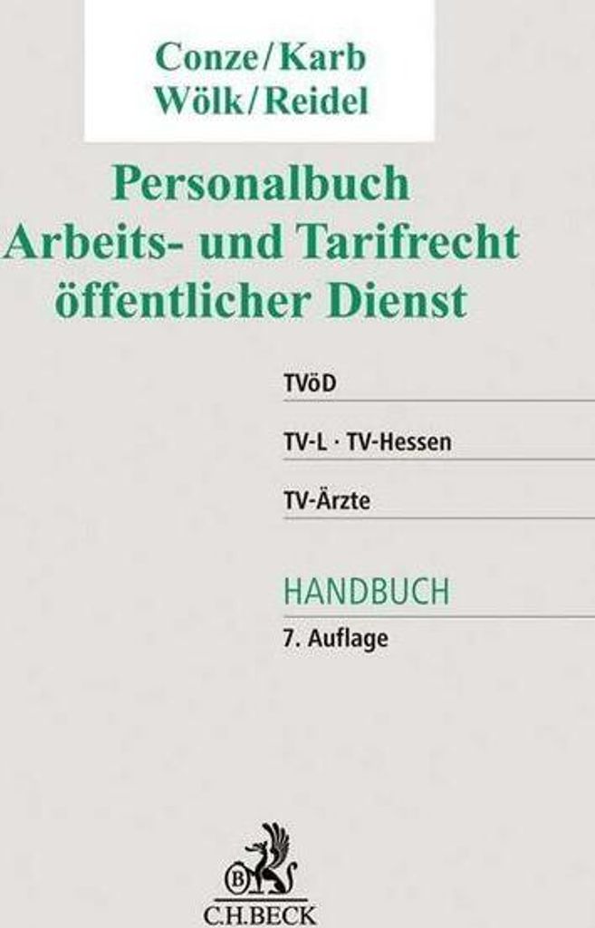 Personalbuch Arbeits- und Tarifrecht öffentlicher Dienst