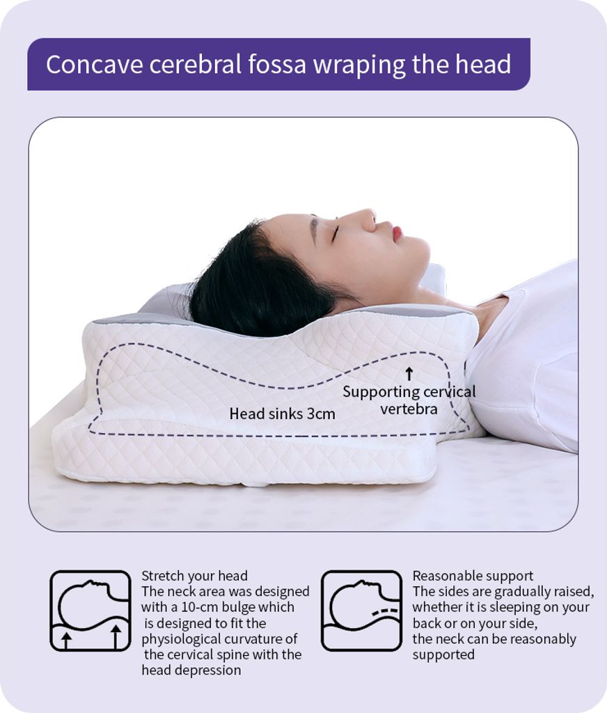 Orthopädisches Nackenstützkissen aus Memory-Schaumstoff, Produktbild 5
