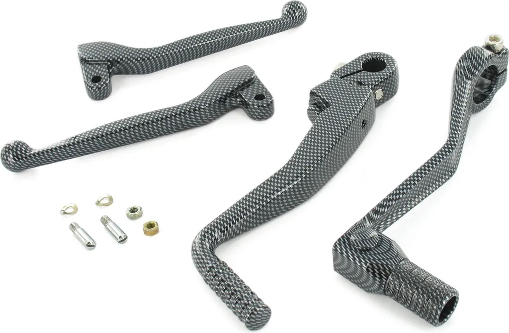 Kit d'extension de carrosserie 4 pièces aspect carbone avec attaches