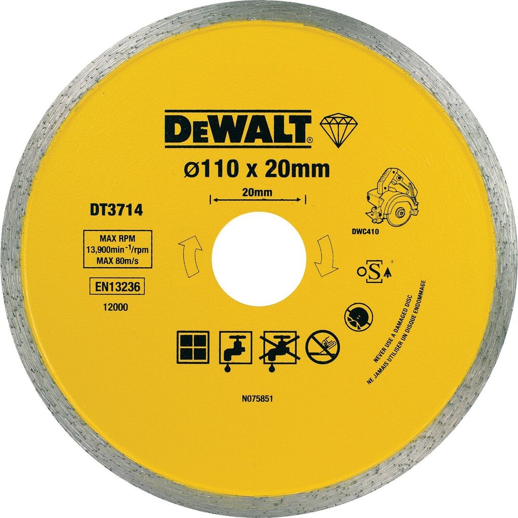 DeWALT DT3714-QZ, Tarcza tnąca, Dowolna marka, Niebieski, Zdjęcie produktu 