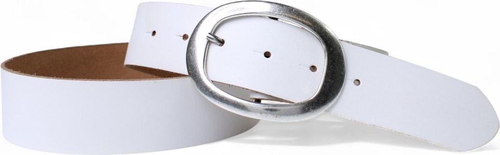FRONHOFER vielseitiger Damen Jeansgürtel 4 cm ovale Gürtelschnalle silber