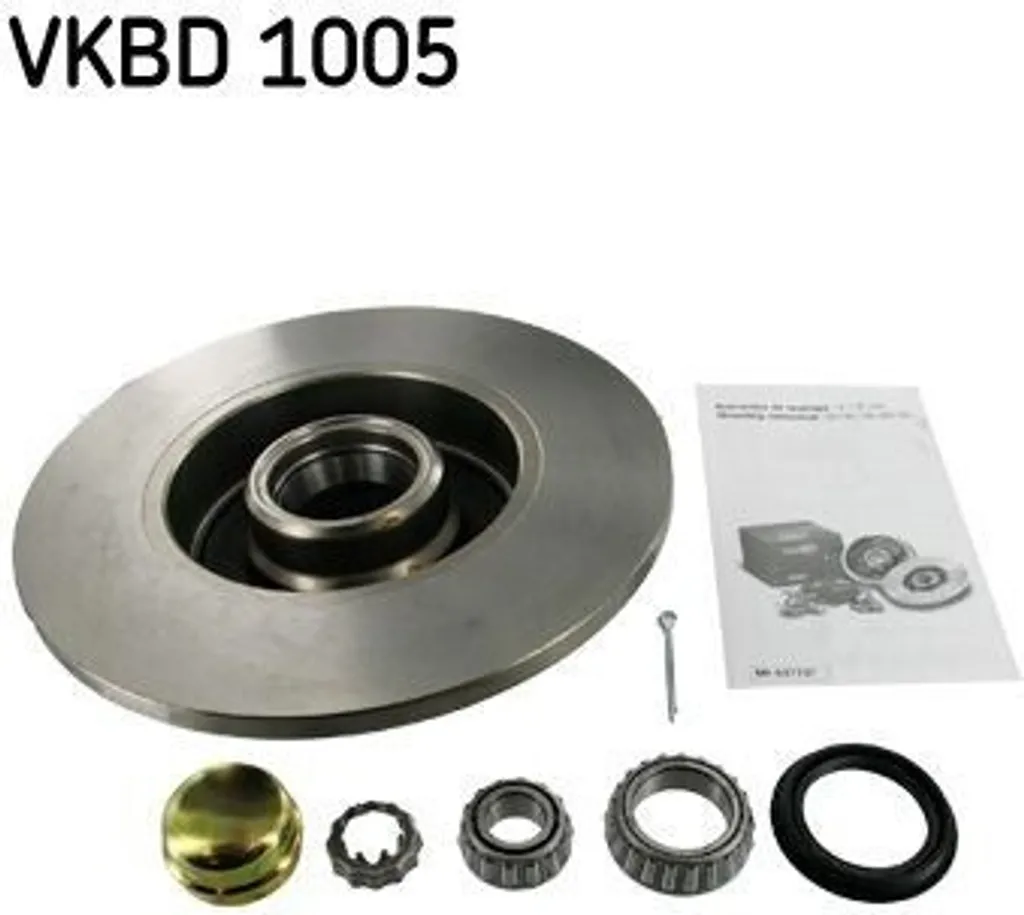 Paire de disques de frein arrière SKF VKBD 1005 pour entretien châssis