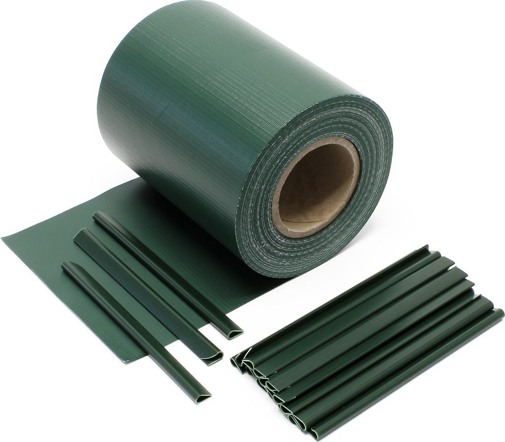 Strisce per la privacy, 35mx19cm PVC verde 450g/m², con 20 Immagine del prodotto 