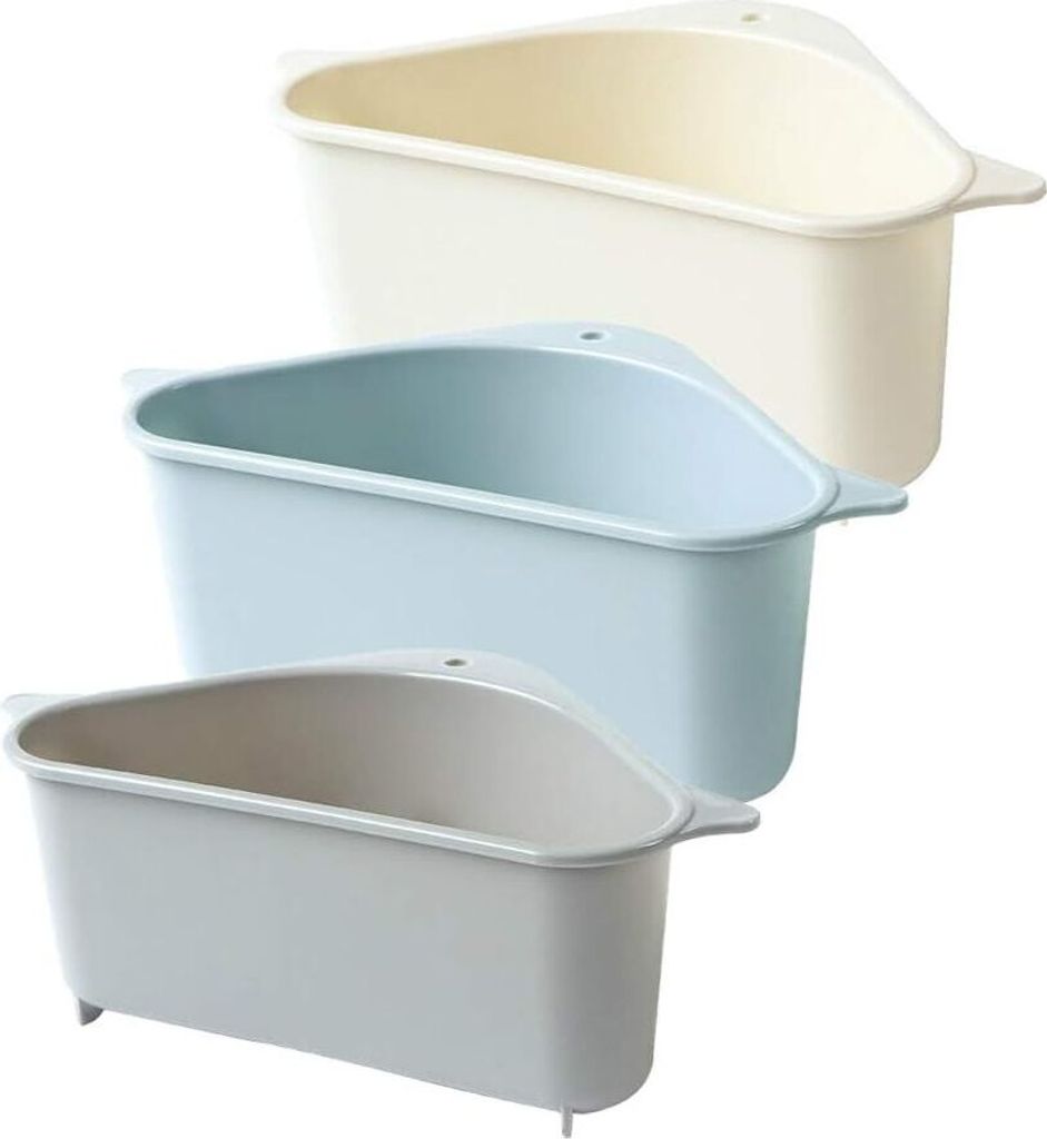 Faltbares sieb, 3 Stück Waschbecken Filterablage Dreieck-Lagerregal - Seiher Sieb Set Klappbar Abtropfsieb über die Spüle Vegtable/Obst Küche S...