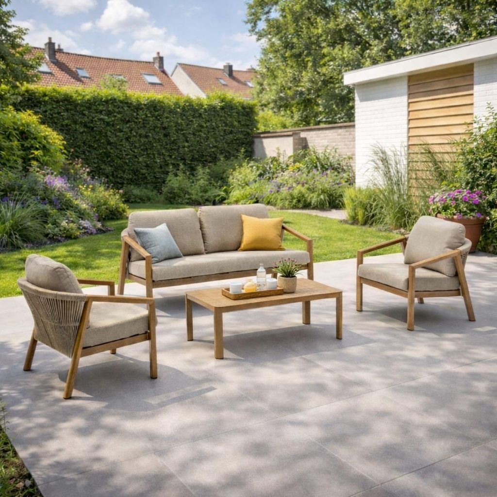 Gartenmöbelset Loungeset SenS-Line garden furniture Sardinië 4 -Sitzer Aluminium braun