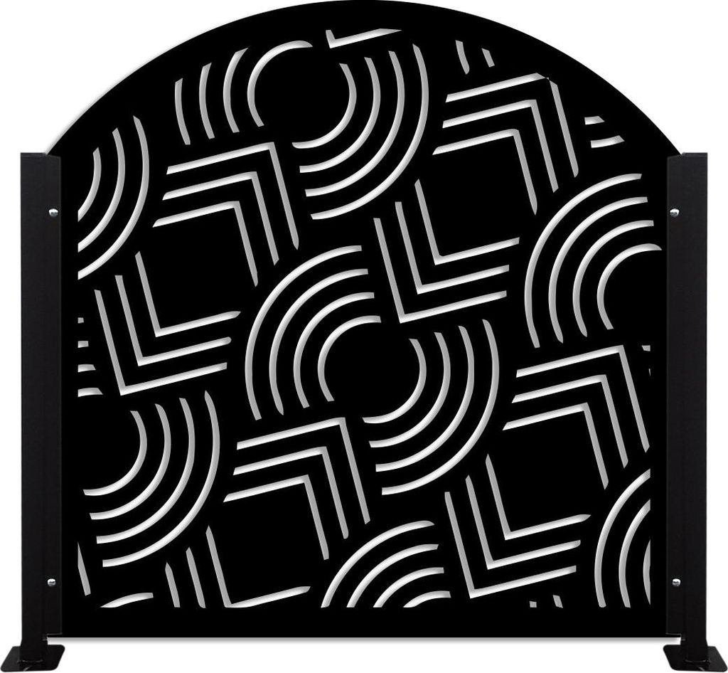 DEKOPLAST Geländer gebogen Mod. AIM – 118x118 cm