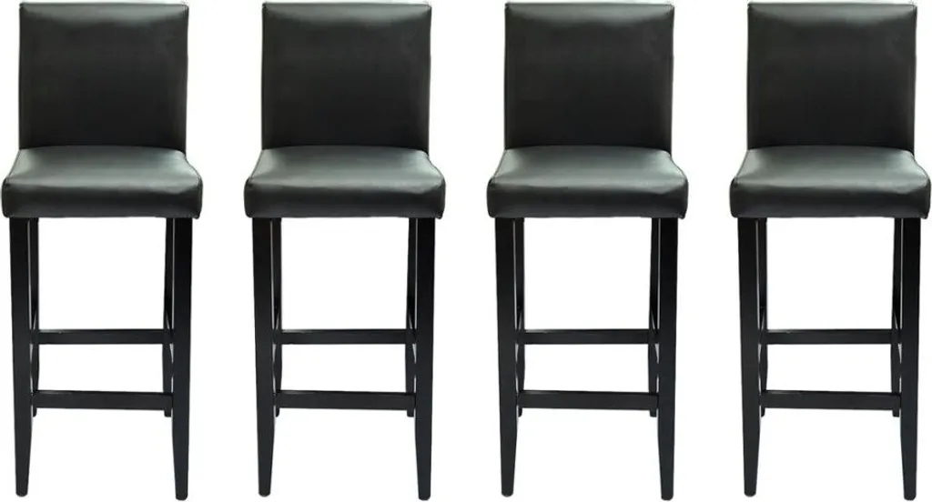 Tabouret de bar vidaXL noir lot de 4 : assise stable et entretien facile