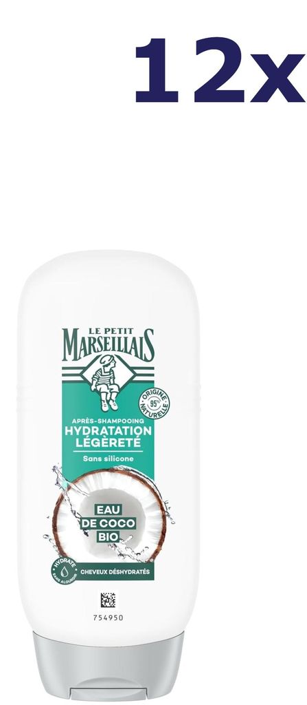 12x Le Petit Marseillais – Haarspülung mit Kokos und Orangenblüte 200 ml