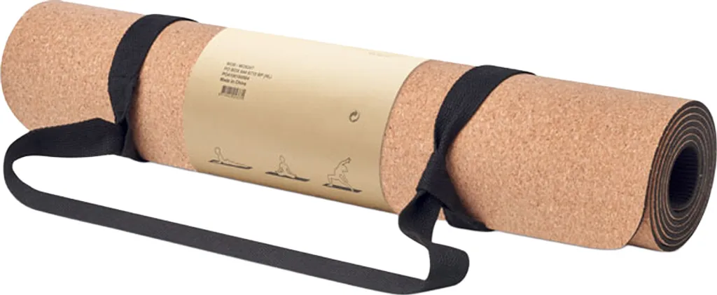 Tapis de yoga en liège beige Savasana MO922 pour méditation et fitness