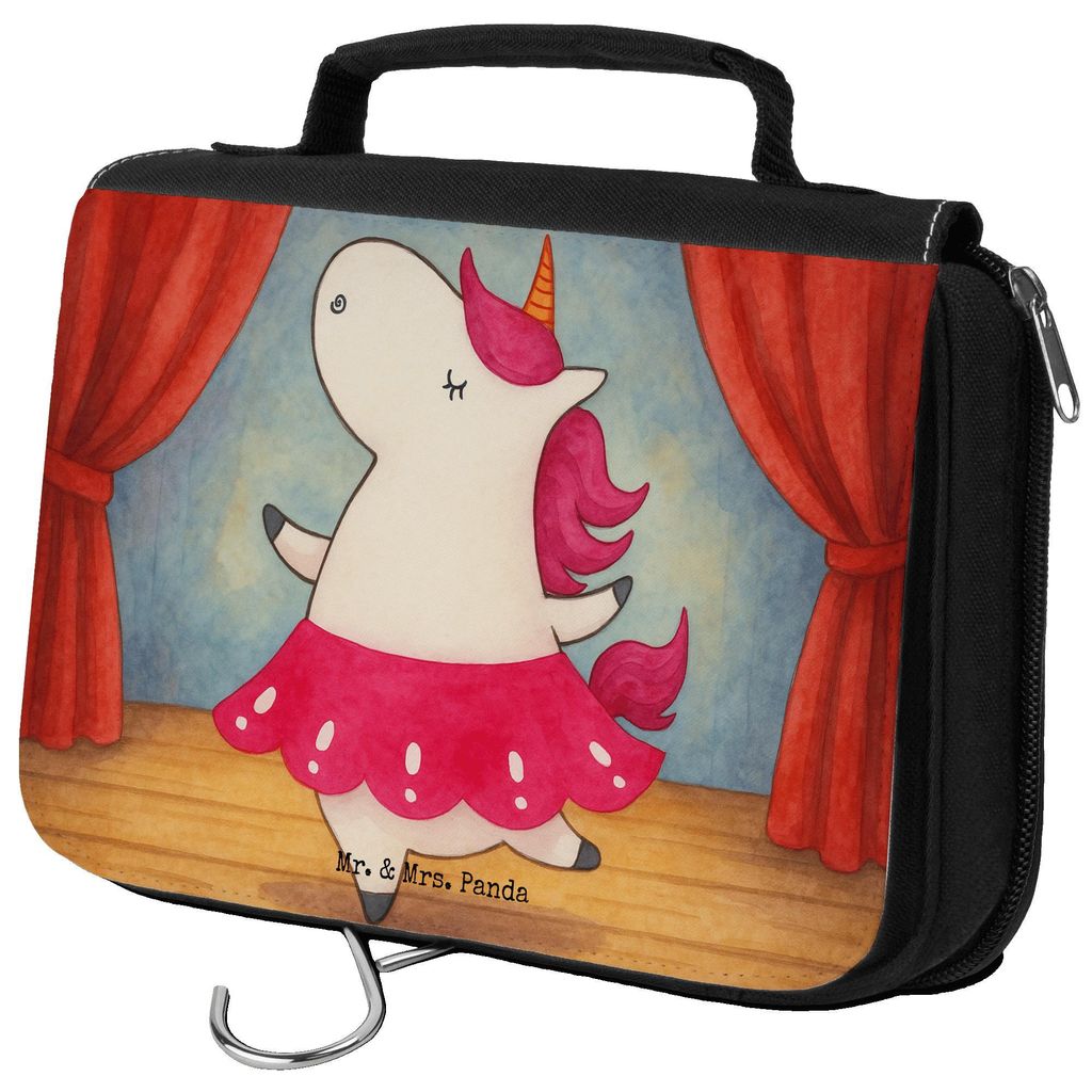 Mr. & Mrs. Panda Kosmetiktasche Einhorn Ballerina Design - Weiß - Geschenk, Unicorn, Make-Up Tasche, beautycase, Geburtstag, Kulturtasche, Wohnung...