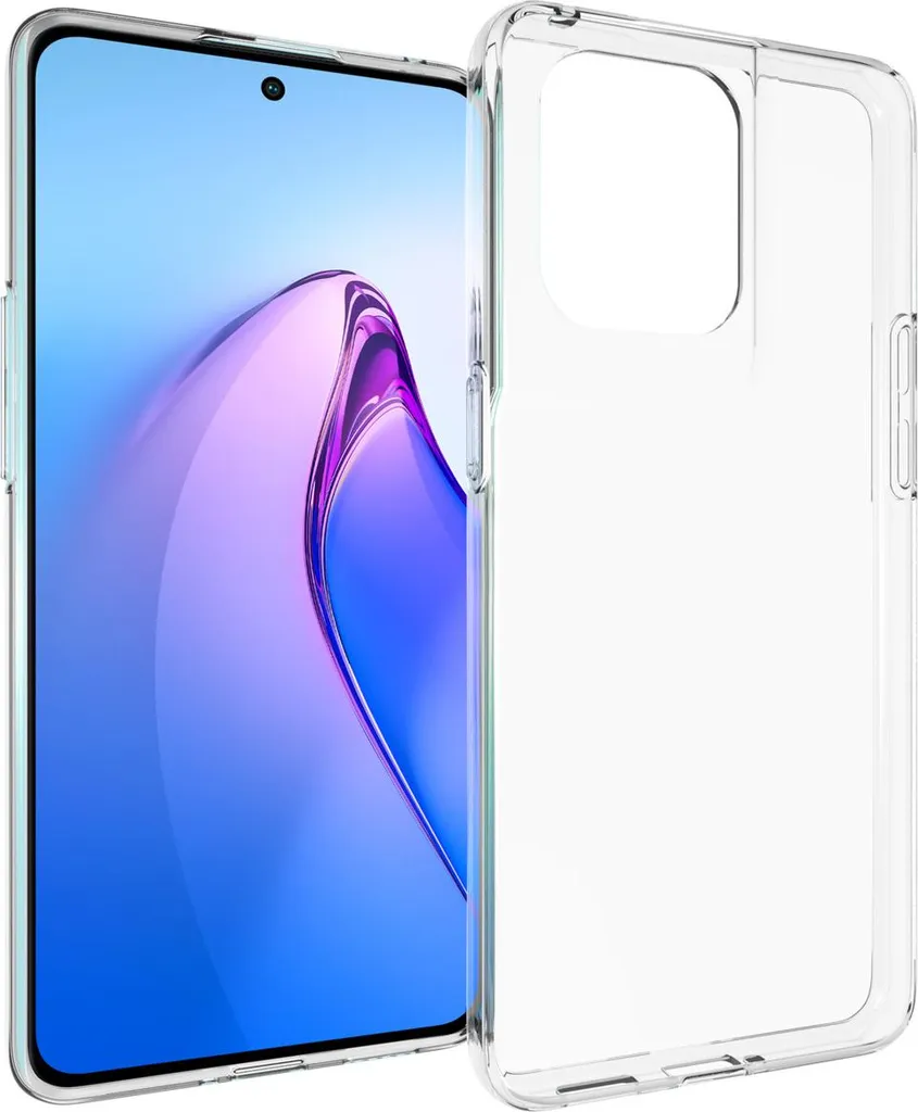 Custodia Oppo Reno 8 Pro 5G Con Supporto Magnetico Girevole 360° – Traslucida Cielo Blu Antiurto