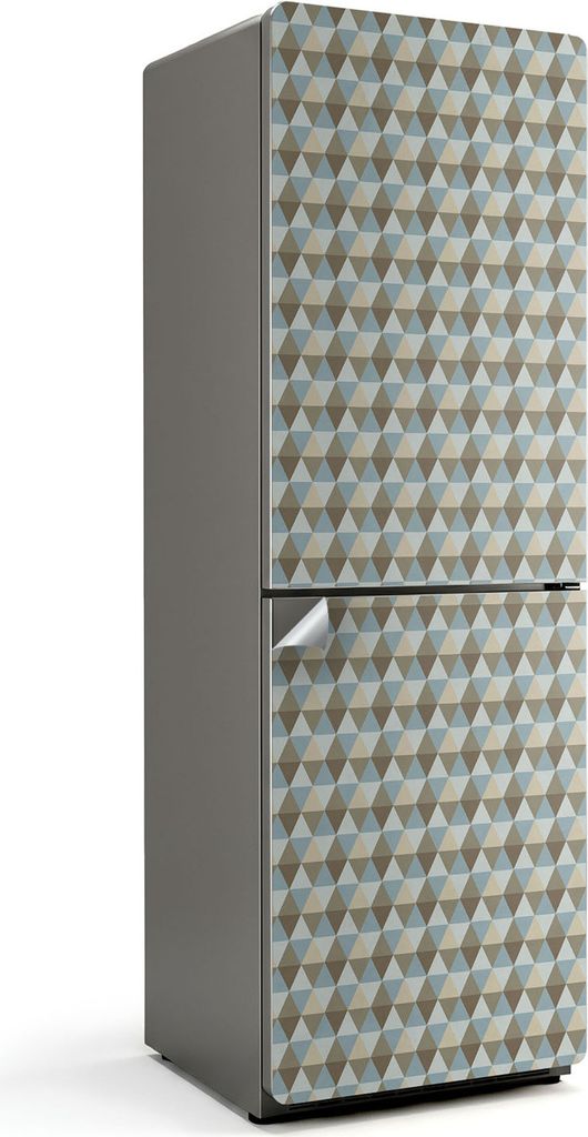 Rautenmuster in einem Gitter – Kühlschrank Aufkleber – Klebefolie Kühlschrank – Kühlschrank Nachbildung – Kühlschrankfolie selbstkleben...