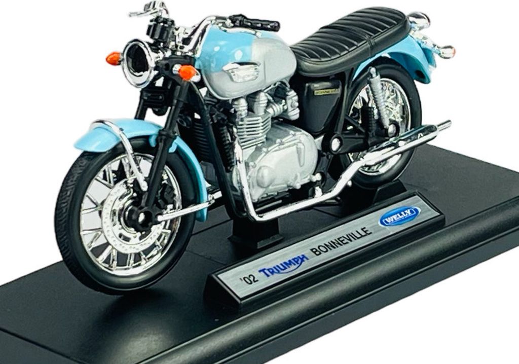 Welly '02 Triumph Bonneville 1:18 11cm Motorrad Neu im Kasten Die Cast Modell 12171