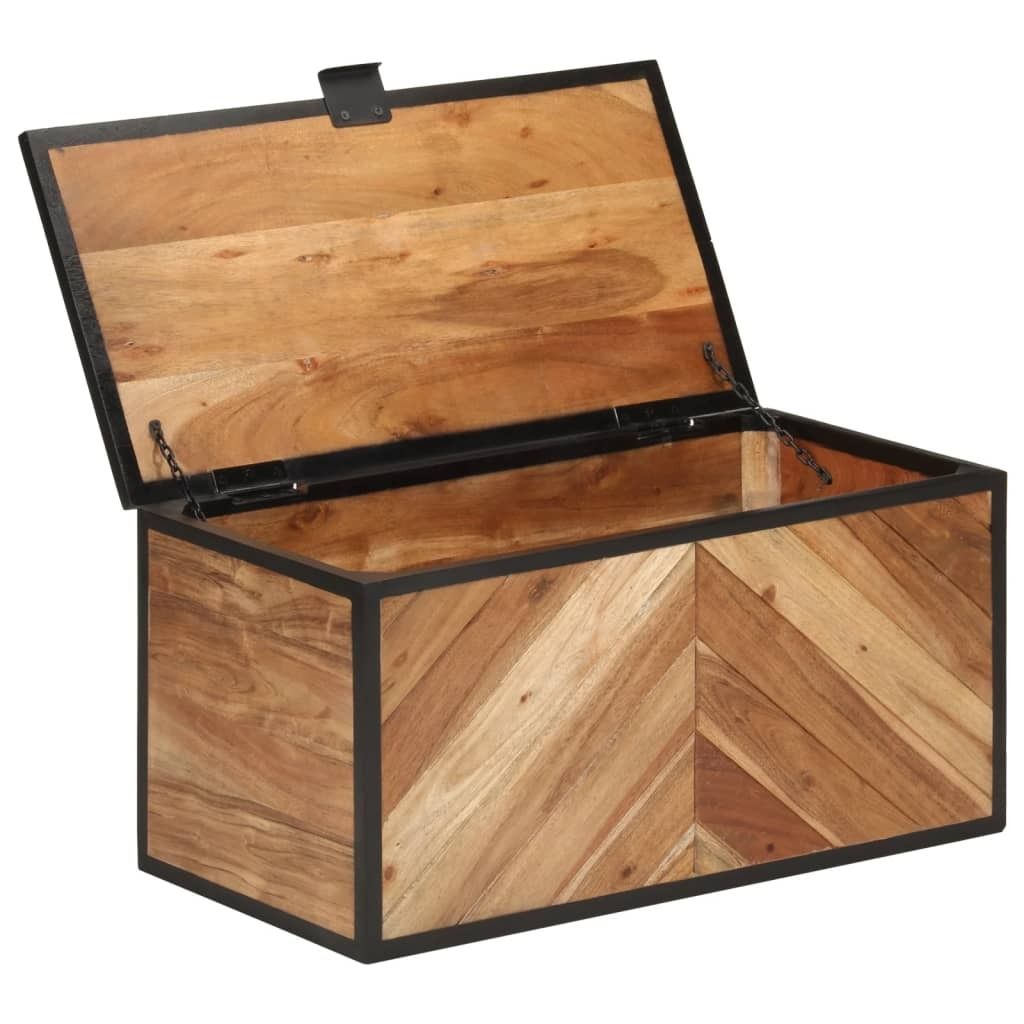 vidaXL Truhe 60x30x30 cm Massivholz Akazie und Eisen Produktbild 