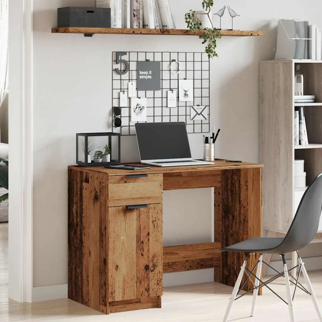 Scrivania Cameretta vidaXL 100x50 cm - Scrittoio Legno Antico Sicuro - 3