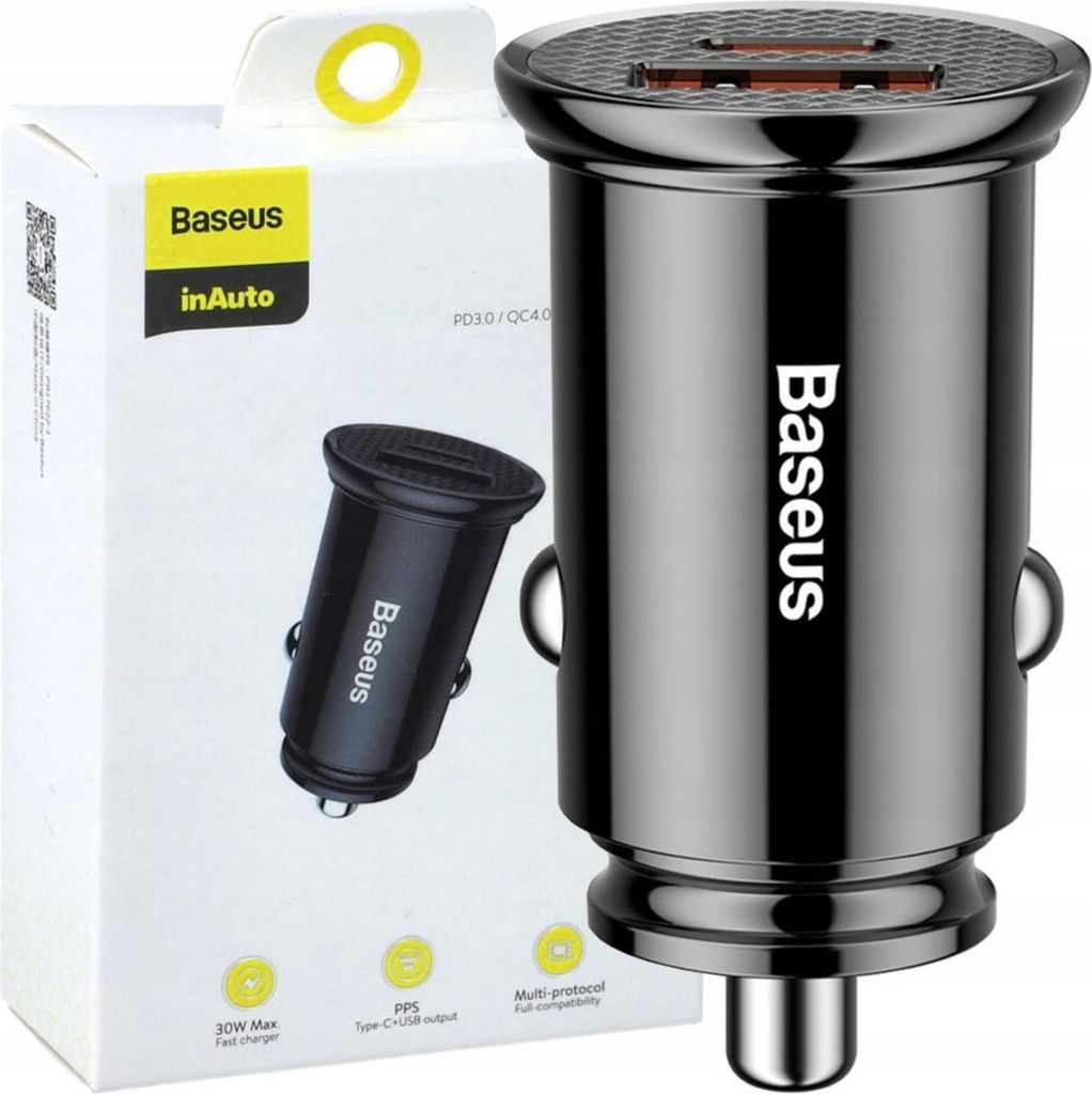 Baseus AB30BK caricatore per dispositivi mobili Nero Auto Immagine del prodotto 