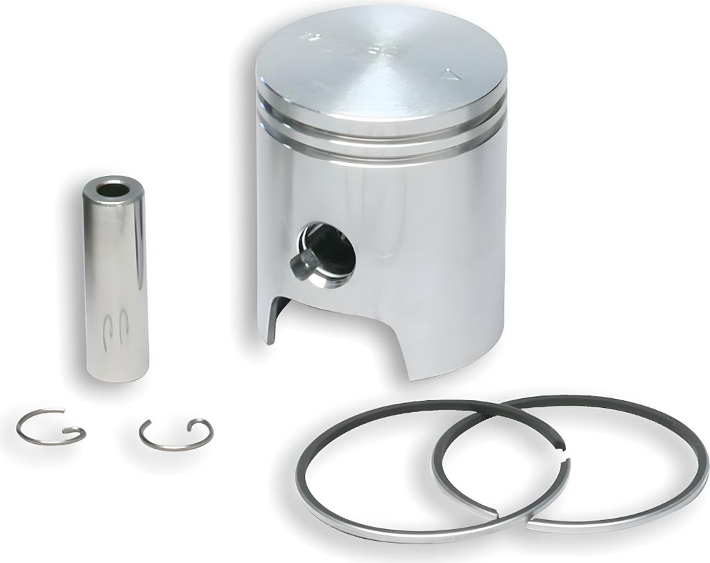 Kolben Malossi Ø 40mm A, Kolbenbolzen Ø 10mm, 2 Kolbenringe trapezförmig für Minarelli liegend / stehend