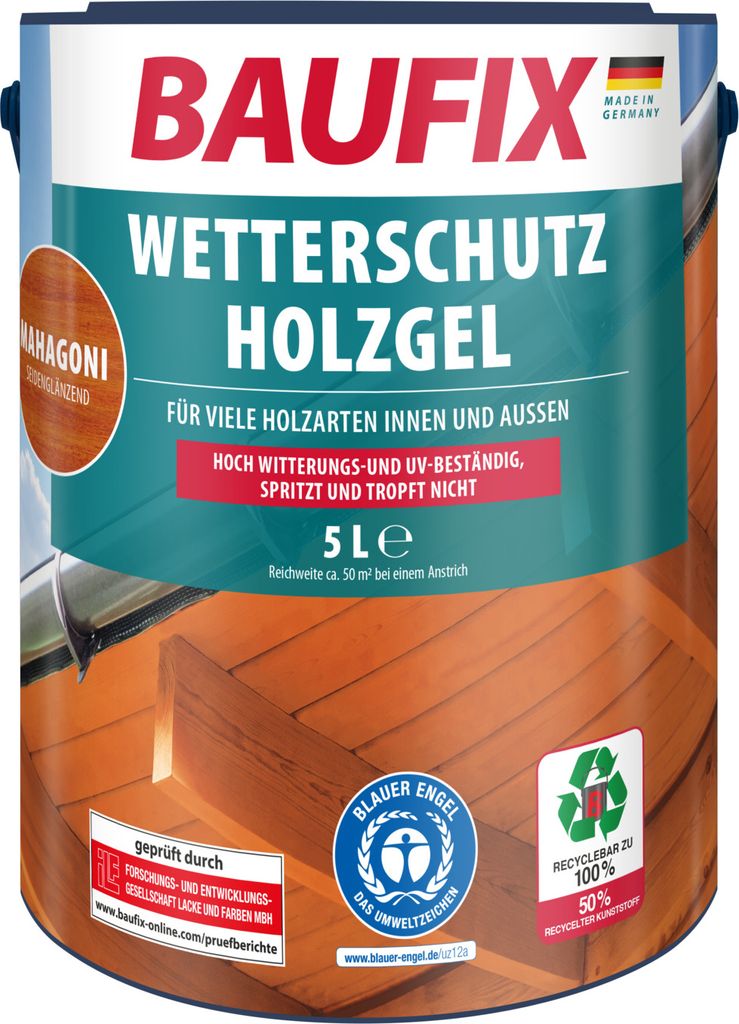 BAUFIX Wetterschutz-Holzgel mahagoni seidenglänzend, 5 Produktbild 