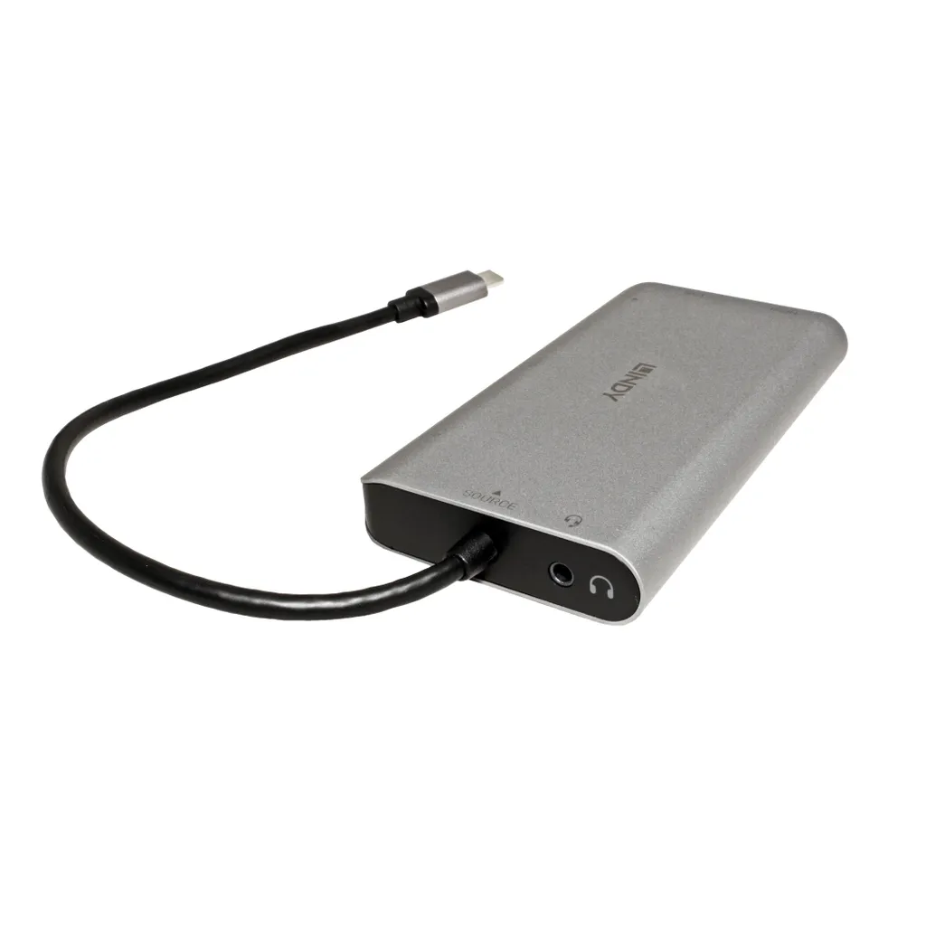 Lindy DST-Mini XT Mini Dock USB-C 4K HDMI DP PD 100W, Noir - 10