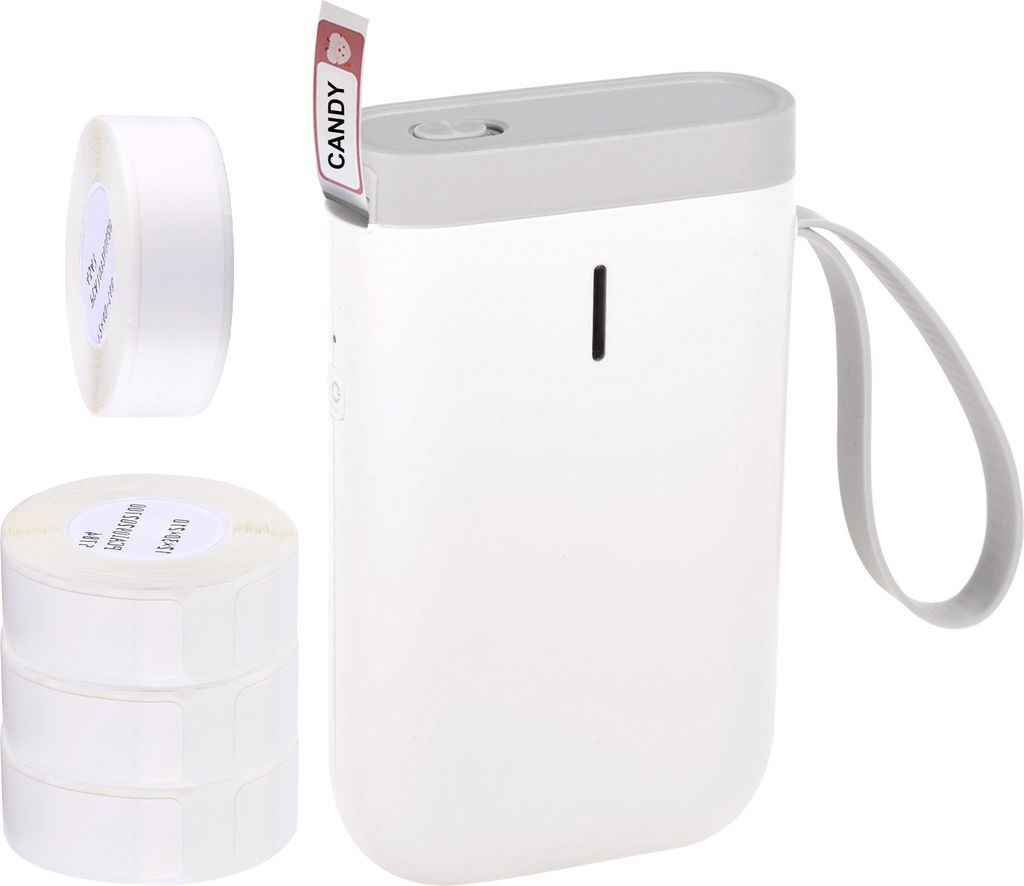 Label Maker Machine Tragbarer Thermoetikettendrucker Handname Name Preis Aufkleber Drucker Taschengroesse BT Drahtlose Verbindung mit APP 4 Rollen ...