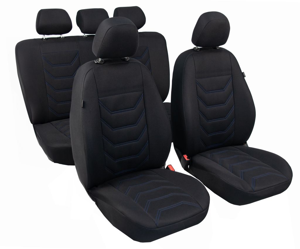 Autobezüge Sitzbezüge Schonbezüge Sitzbezüge Sitzschoner car covers Comfort Komplett Set Universal (Blau)