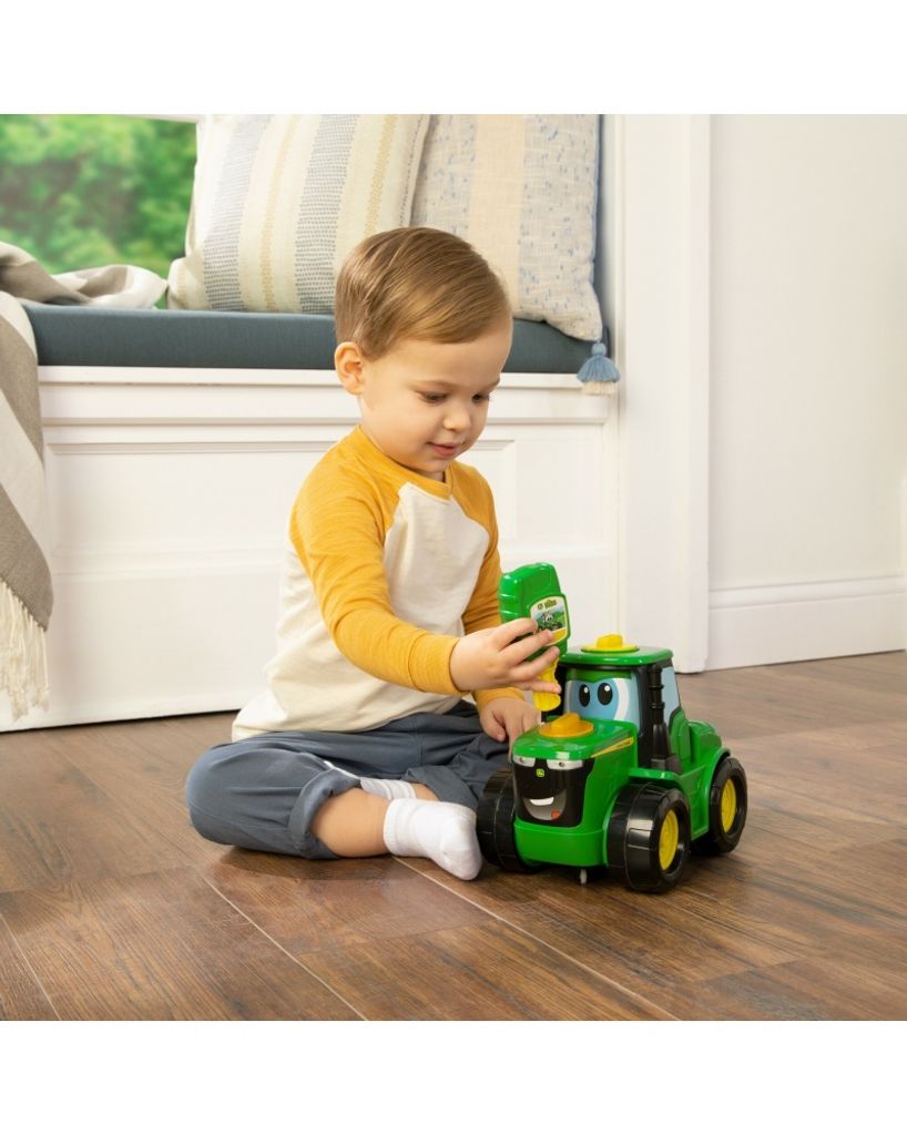 TOMY John Deere Go Johnny Go Board Game - Cooperative Farming Game for Ages 5+, Green, Model 47411, Plastic