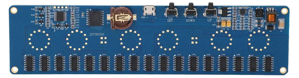 Carte Horloge Nixie Haute Précision - Module DIY Tubes Lumineux 7 Couleurs