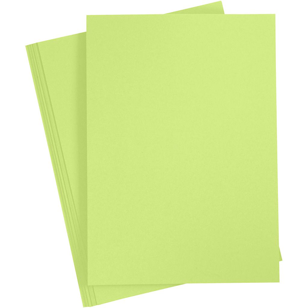 Creativ Company CC farbiger Karton, A4, Limettengrün, 20 Blatt