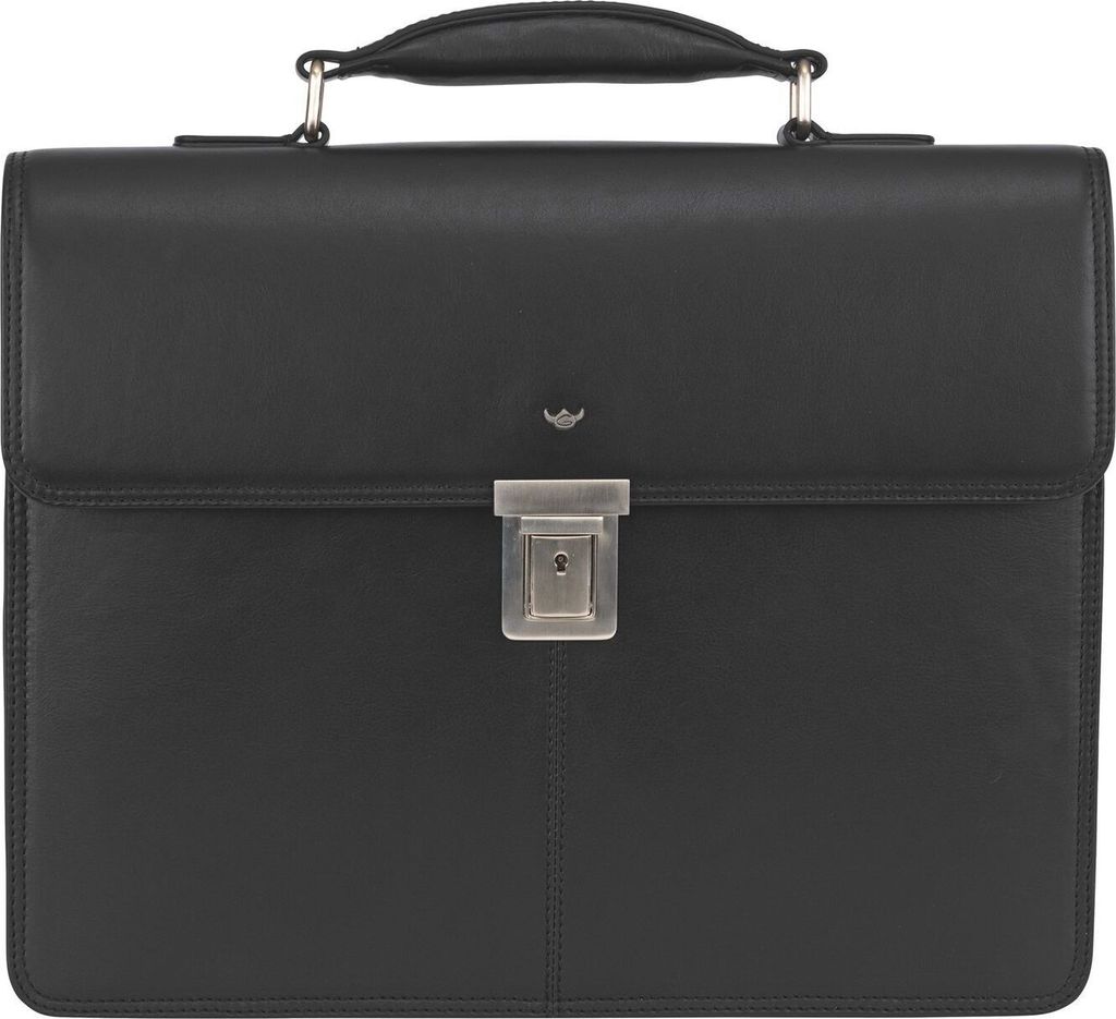 Golden Head Aktentasche Umhängetasche mit Laptopfach Polo Business Bag Black schwarz