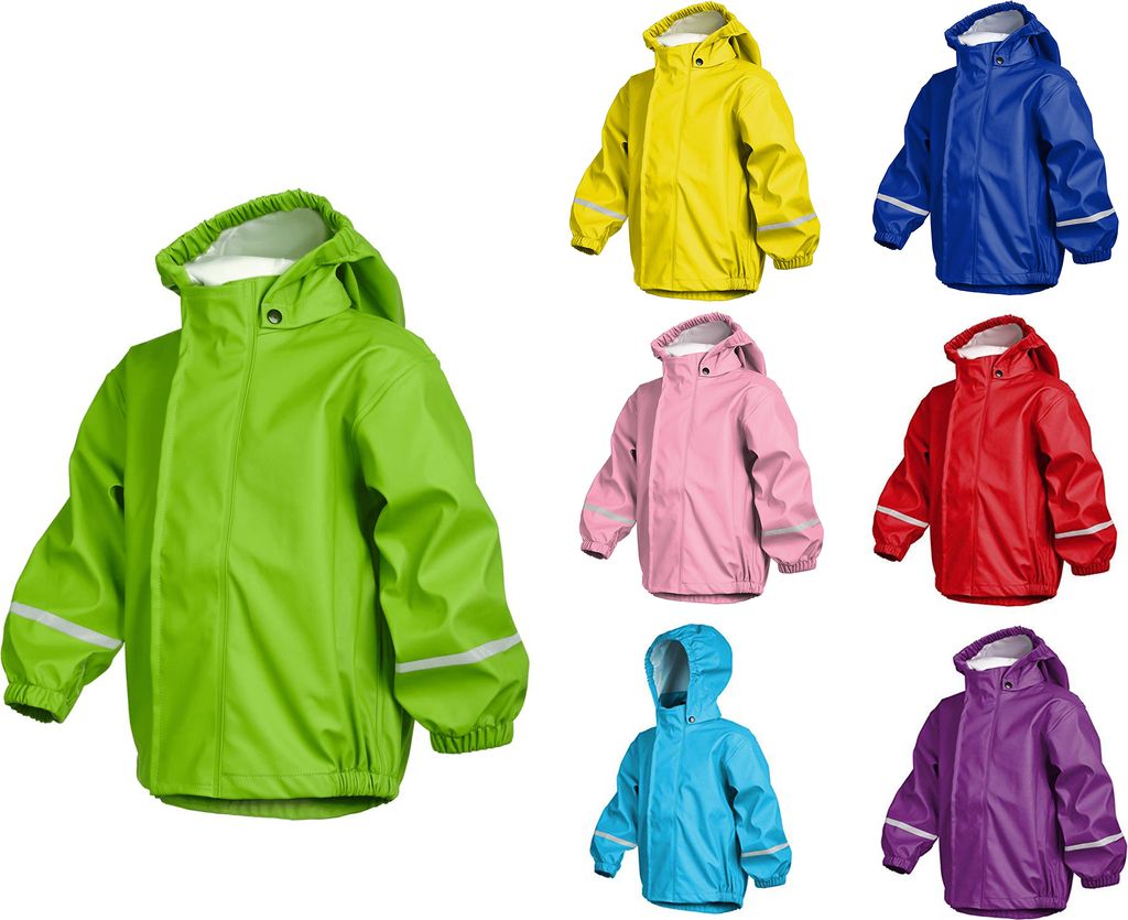 Regenjacke Regenmantel wasserdicht abnehmbare Kapuze Unisex, Farbe:lila, Größe:92
