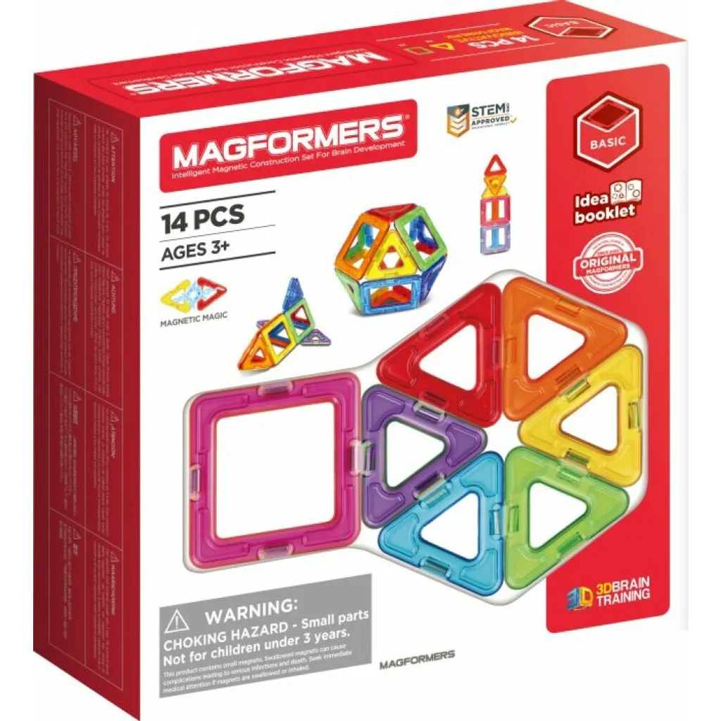 Magformers 14 pièces multicolores avec aimants rotatifs haute puissance