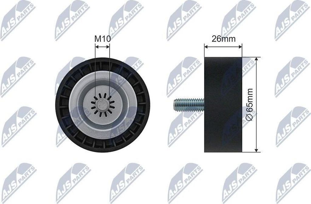 NTY RNK-ME-054 Spannrolle Keilrippenriemen 65mm passend für MERCEDES-BENZ E-Klasse Limousine (W212) E-Klasse T-modell (S212) SPRINTER 3,5-t Kasten...