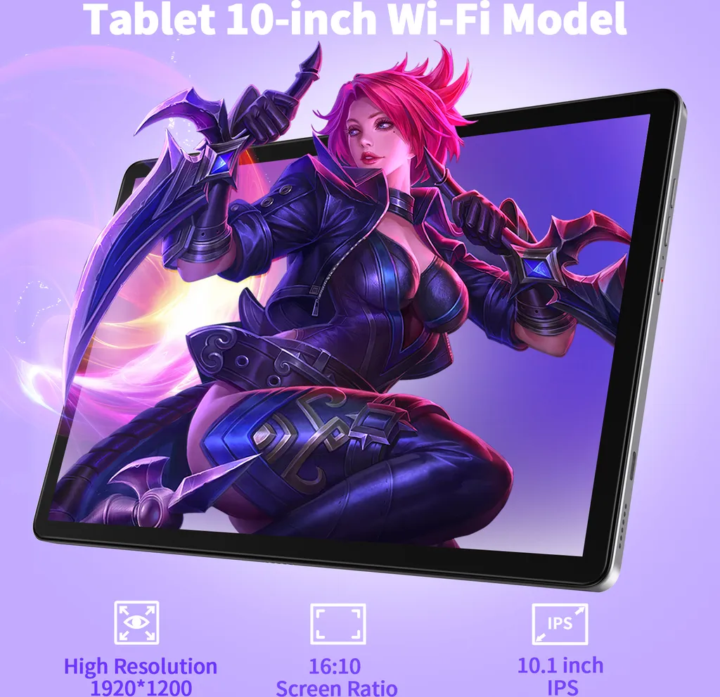 Tablette Tactile pour Streaming et Télétravail Écran Full HD - 6