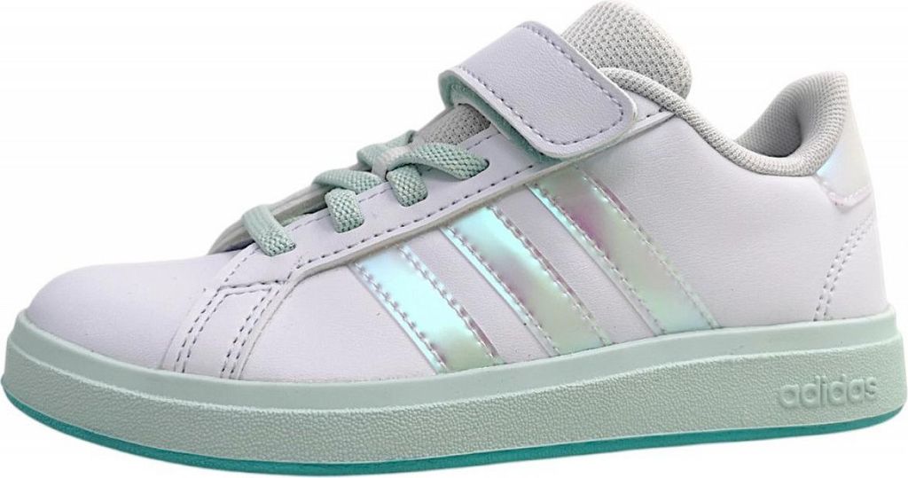 adidas Grand Court Mädchen Klettschuh in Weiß, Größe 29