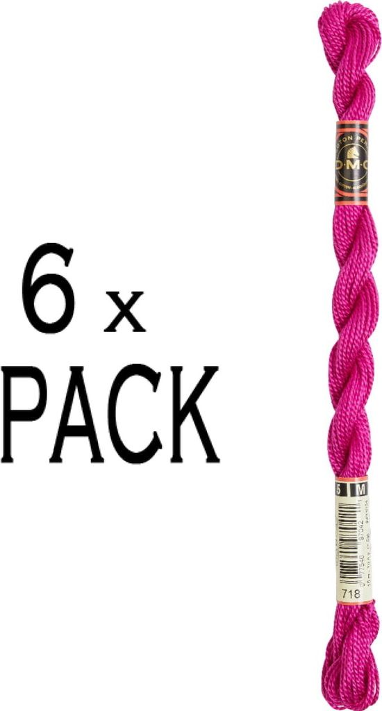 6x filato perline DMC misura 5, 15 m, 115AR/5-718, PU Immagine del prodotto 