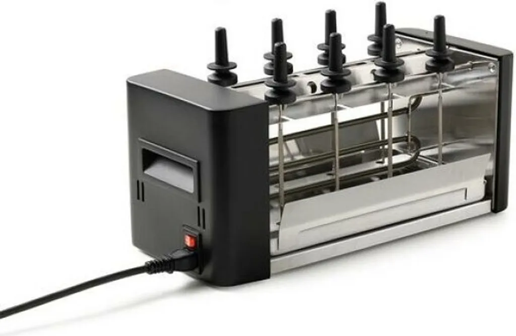 Barbecue de table électrique pour intérieur avec brochettes rotatives