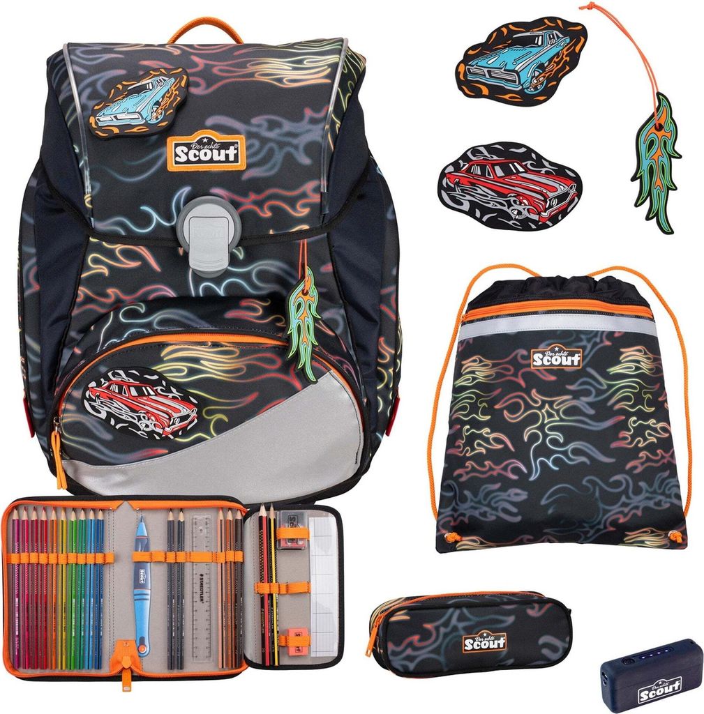Scout Alpha Safety Light Schulranzen-Set 5 tlg. Flames Produktbild 