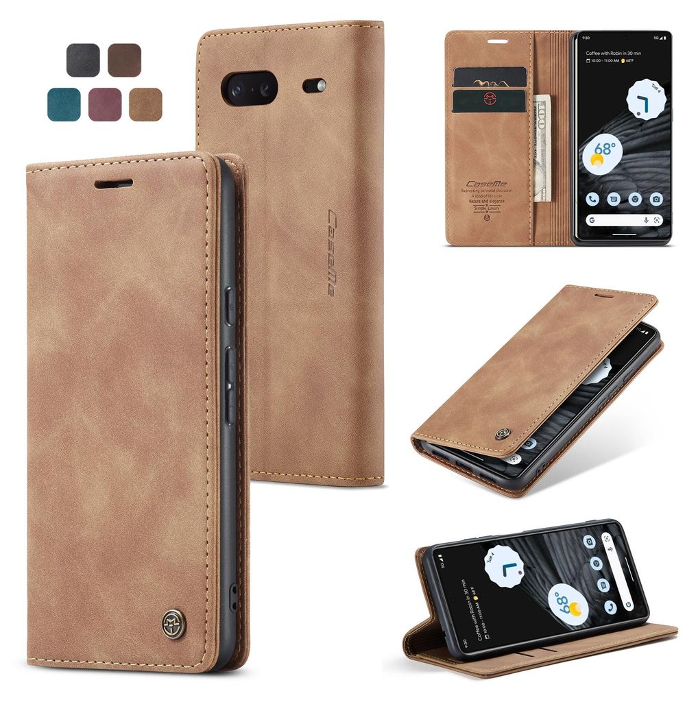 Caseme Handyhülle Leder Hülle Klapphülle Tasche Etui für Produktbild 