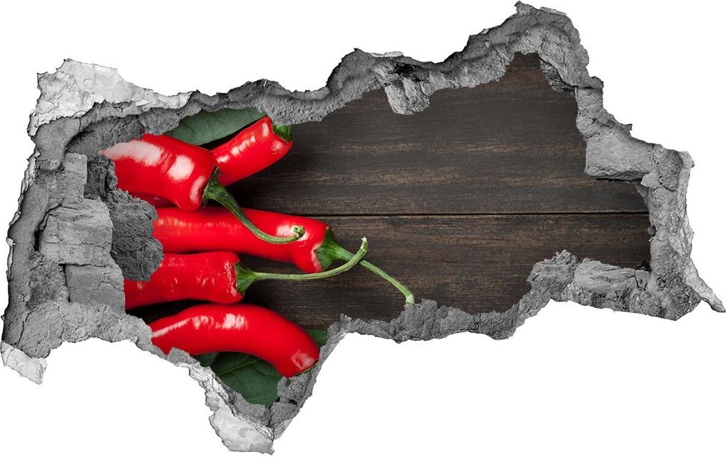Selbstklebender Loch-3D-Aufkleber 95x73 cm Chili