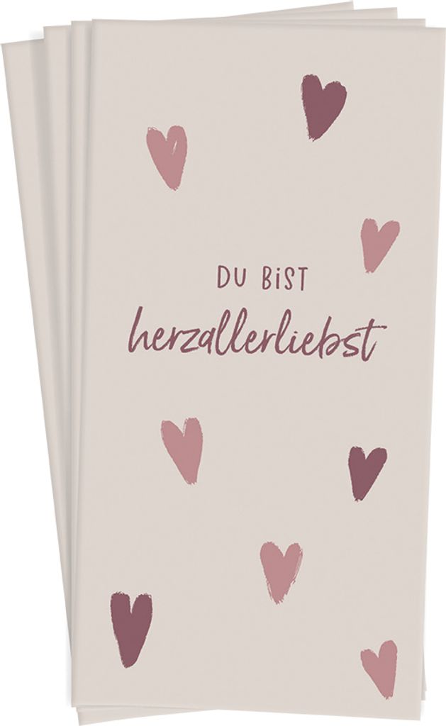 Taschentücher Papiertaschentücher "Du bist herzallerliebst" Mitbringsel Geschenk, Geburtstag, Muttertag, Vatertag, Einfach so, Freundin, Freund