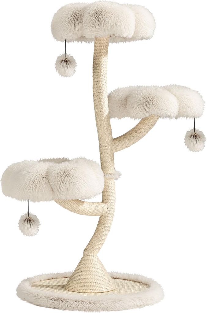 Fudajo Arbre à chat design avec 3 cuvettes, arbre à chat Ø Image du produit 