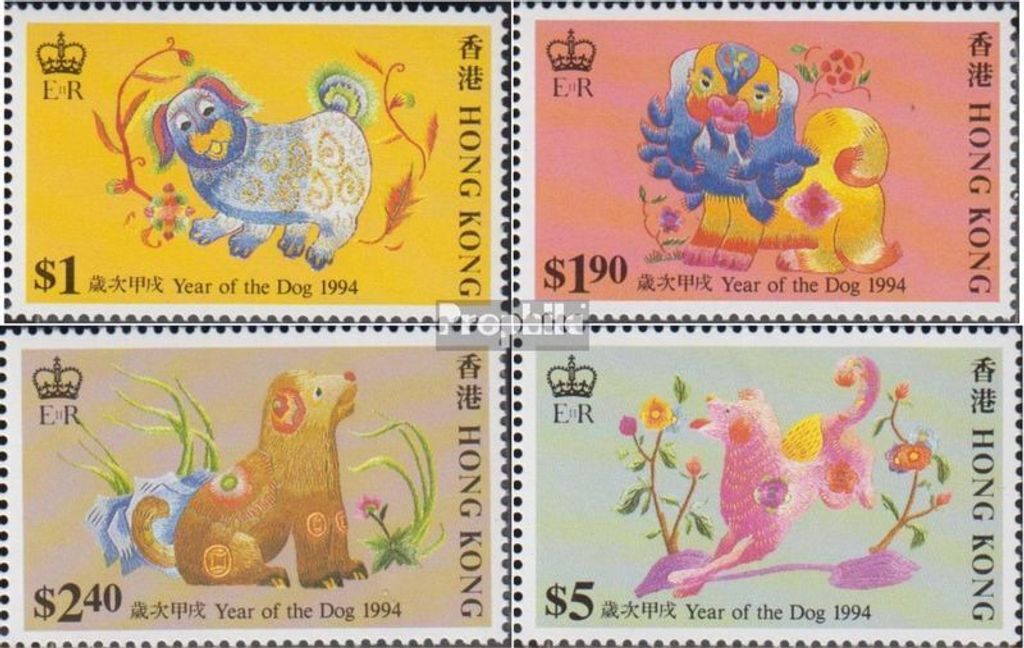 Briefmarken Hongkong 1994 Mi 709-712 (kompl.Ausg.) postfrisch Chinesisches Neujahr